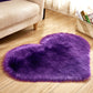30x40cm Plush Carpet Heart Shaped Faux Fur Rug Imitation Wool Christmas Coffee Table LivingRoom Shag Carpet Solid Color Style