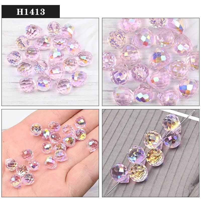 Austria Pear Shape Crystal Faceted Beads 10Mm Assorted Glass Spacer Chandelier Beads for Wedding Diy Necklace Bracelet Earring