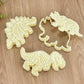 3pcs Dinosaur Shape Cookie Cutters Mold Fondant Biscuit Embossing Mould Handmade DIY Cake Baking Tool Ungle Birthday Party Decor