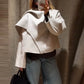 Winter Jacket Women Scarf Collar Short Woolen Coats Autumn 2025 Old Money Long Sleeve Solid Loose Bomber Jackets Chic Outerwears