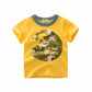2-9 Years T Shirt Cartoon Animals Baby Kids Boys Girls Children Cotton Short Sleeves Summer Clothing Dinosaur Printing KF917