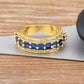 Nidin Light Luxury Cubic Zirconia Open Adjustable Rings For Women Fashion 5 Colors Gold Plated Finger Statement  Jewelry Gift