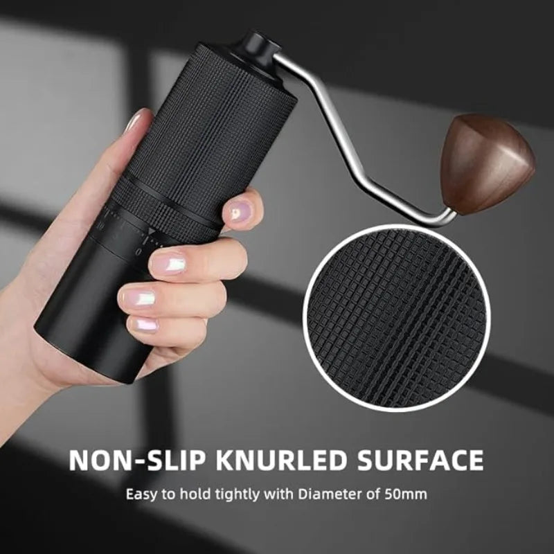 Manual Coffee Grinder External  Adjustable Grinder Stainless Steel Cone Burr Hand Coffee Mill Travel Camping Kitchen Office Use