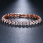 Luxury Hiphop Iced Out  4mm Cubic Zirconia Crystal Tennis Bracelets For Women Men Gold Color Silver Color Bracelet Chain Jewelry
