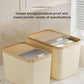 10KG Rice Container Rice Storage Box Pet Food Container Sealed Cereal Dispenser with Buckle Insect Proof Grain Kitchen Organizer