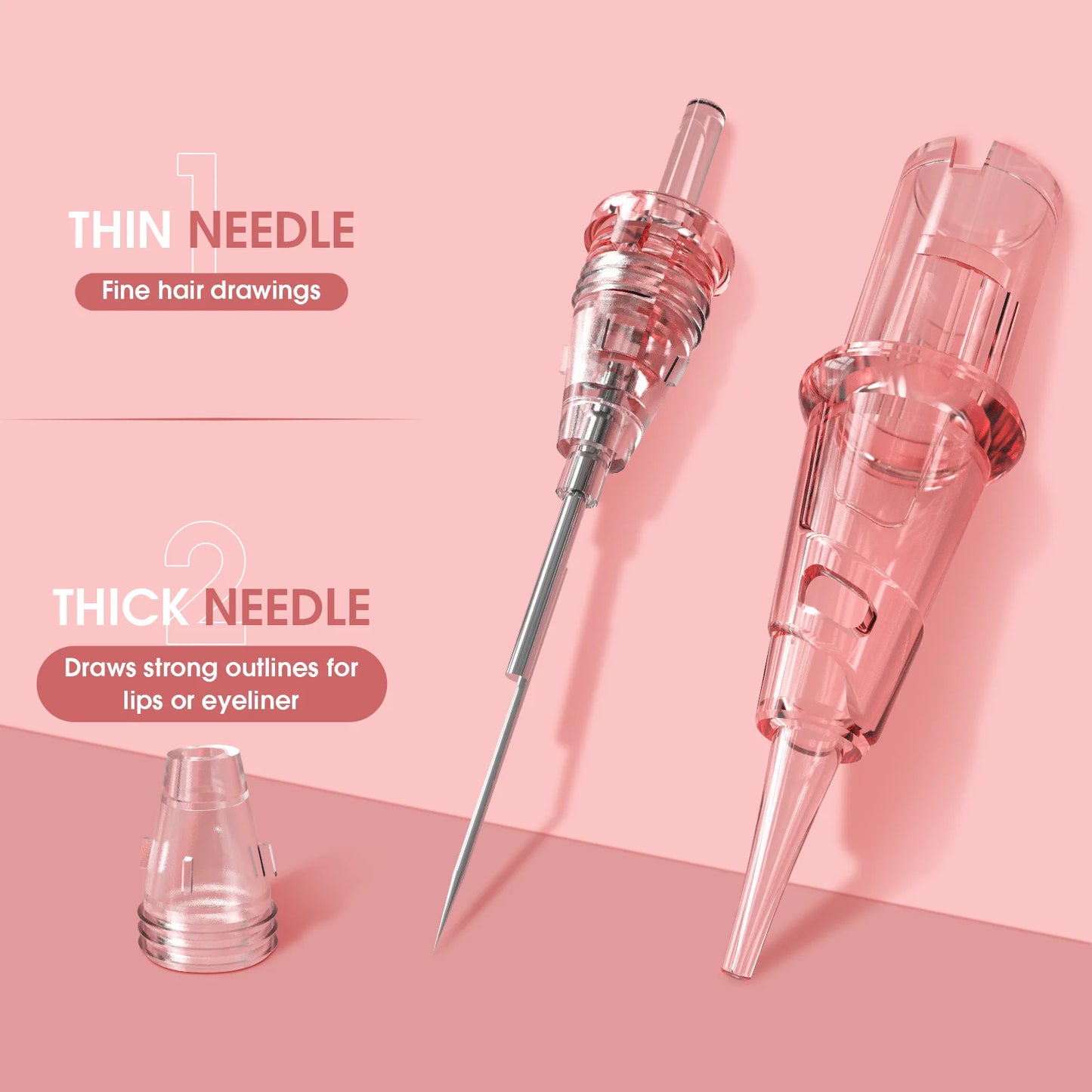 Popu Pinki Disposable Sterilized Cartridge Tattoo Needles Suit for Make-up Eyebrows Eyeliner Lips Tattoo Needles 20pcs/Lot