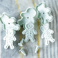 3Pcs Halloween Skull Cookie Cutter 3D Plastic Skeleton Gingerbread Man Biscuit Mold Fondant Pastry Cartoon Cake Decoration