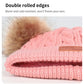 Cute Double Wool Pompom Baby Hat Children Cap Warm Autumn Winter Hats For Kids Boys Girls Knitted Warmer Beanie Caps Bonnet