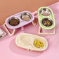 Cat Double Bowl With Stand Non-Slip 2-in-1 Dog Food Bowl Large Capacity Portable Pet Food Container Pet Supplies