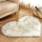 30x40cm Plush Carpet Heart Shaped Faux Fur Rug Imitation Wool Christmas Coffee Table LivingRoom Shag Carpet Solid Color Style