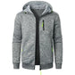 New Streetwear Men's Long Sleeve Sweatshirts for Men Zipper Hooded Oversize Winter Warm Jacket Coat Outdoor Tracksuit Men
