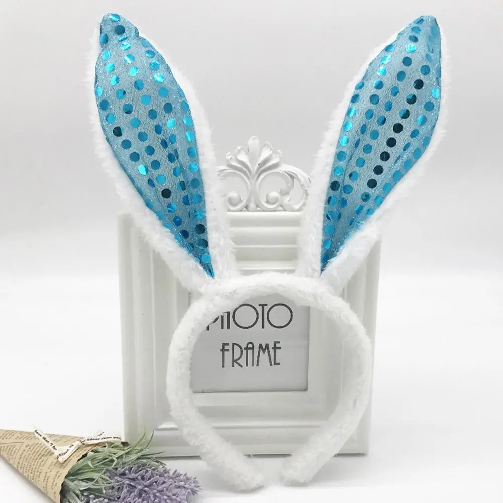 Cute Easter Bunny Ears Headband Women's Plush Lugs Hare Ears Hairband Girl Rabbit Ears Headwear Cosplay Costume Hair Accessories
