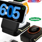 3in1 Magnetic Wireless Charger Station 30W Fast Charging for iPhone 16 15 14 Pro Max iWatch AirPods Phone Adapter Stand