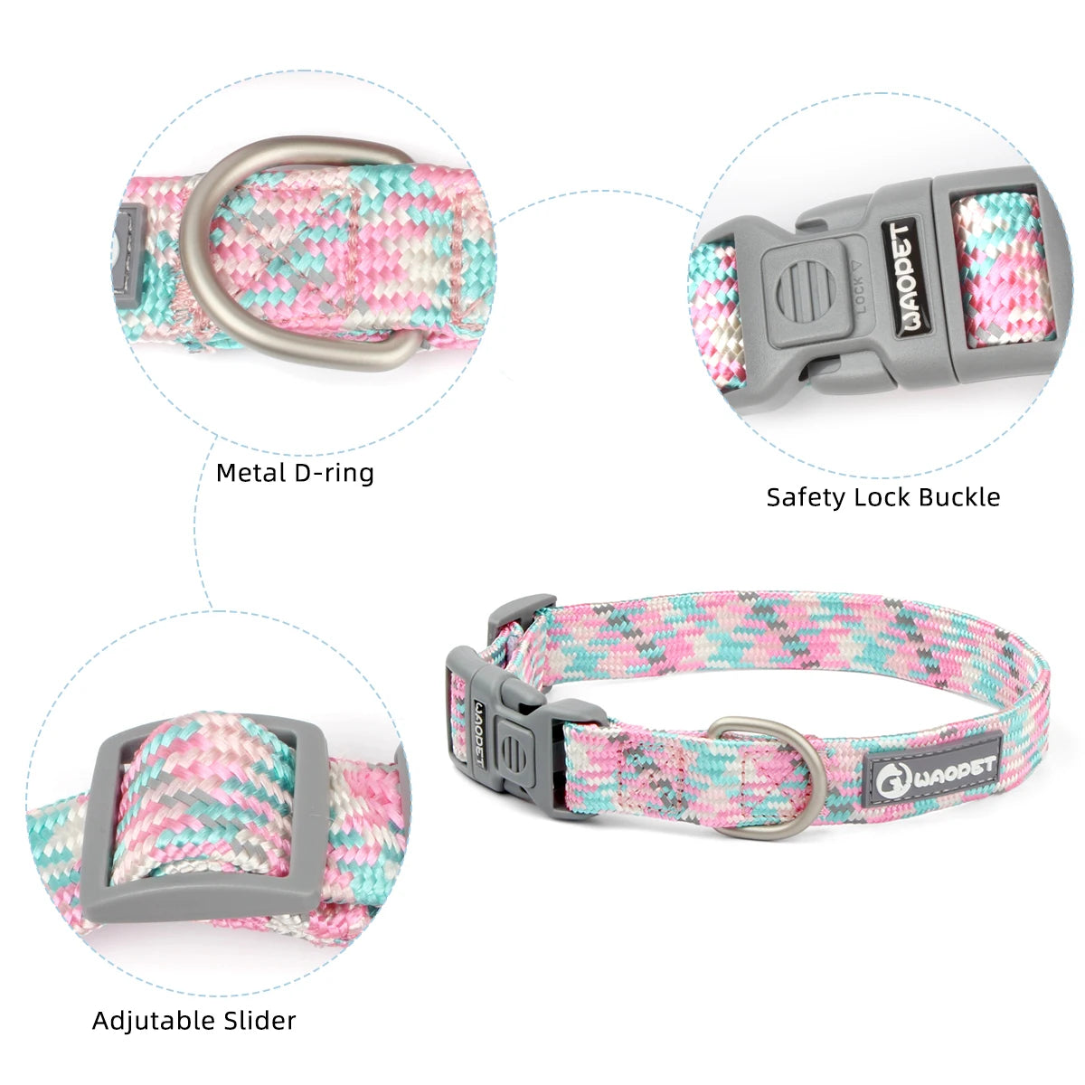 Leashes And Collar Set For Small Medium Large Dogs Pet French Bulldog Chihuahua Pug Outdoor Walking Lead Collar Leash Supplies