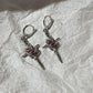 Irregular Heart Cross Earrings Women Design Senior Sense of Fashion Personality Earring 2023 Y2K Trendy Party Jewelry Gift