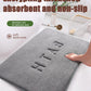 Anti Slip Mat Faux Cashmere Memory Foam Carpet Coral Fleece Super Absorbent Floor Mat Kitchen Living Room Bathroom