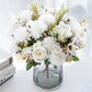 1PC Artificial Flowers Cheap New Year's Decoration Wedding Garden Peony Arch Christmas Home Fake Silk Rose Hydrangeas Vase for
