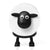 Sheep Toilet Paper Stand, Adorable Resin, Sheep Fabric Box, Stackable for Home, Bathroom, Vanity, Night Stand