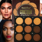 9-farbiger wasserfester Kontur-Concealer, matte Palette, pinselfrei, mittlere bis dunkle Farbtöne, 3D-Sculpting, Ölkontrolle, lang anhaltender Halt