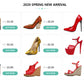 Fashion Women's Ankle Boots High Heeled Platform Short Boot Female Buckle Flock Zipper Gray Ladies Party Shoes Large Size 50