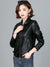 New Women Sheepskin Jacket Spring Autumn 2025 Fashion Casual Long Sleeve Short Zipper Leather Coat Loose Split Leather Outerwear