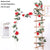 200cm Rose Artificial Flowers Vine LED String Lights For Wedding Garland Home Decor Fake Rose Rattan Hanging Wall Arch Ornament