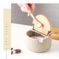 Japanese Style Ceramic Seasoning Jar Bamboo lid Spice jar With Spoon Kitchen Sugar Salt Spices Storage Box Household Container
