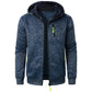 New Streetwear Men's Long Sleeve Sweatshirts for Men Zipper Hooded Oversize Winter Warm Jacket Coat Outdoor Tracksuit Men