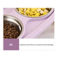 Cat Double Bowl With Stand Non-Slip 2-in-1 Dog Food Bowl Large Capacity Portable Pet Food Container Pet Supplies