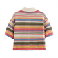 PB&ZA2024 autumn new women's clothing fashion temperament slim fit casual POLO collar short knitted sweater striped shorts set