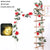200cm Rose Artificial Flowers Vine LED String Lights For Wedding Garland Home Decor Fake Rose Rattan Hanging Wall Arch Ornament