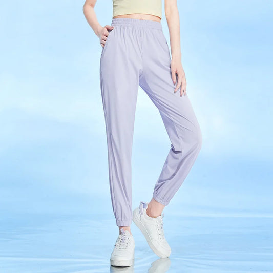GOLDEN CAMEL Outdoor Hiking Pants Sun Protection Sport Running Trousers Quick-dry Thin Ice Feeling Pant for Women 2023 Summer Ne