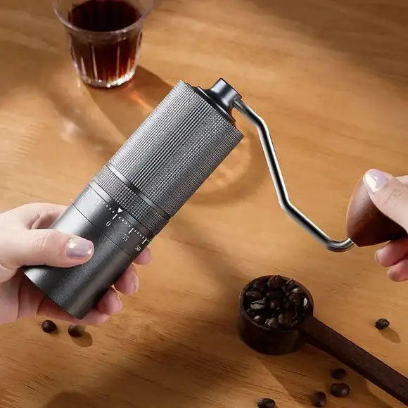 Manual Coffee Grinder External  Adjustable Grinder Stainless Steel Cone Burr Hand Coffee Mill Travel Camping Kitchen Office Use