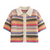 PB&ZA2024 autumn new women's clothing fashion temperament slim fit casual POLO collar short knitted sweater striped shorts set