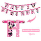 Minnie Mouse Birthday Party Decorate Girls Disposable Tableware Balloon Cups Plates Tablecloth Balloon Baby Shower Party Supply