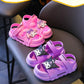 Sandals Girls Anime Kuromi Open Peep Toe Shoes Girly Summer Cute Cartoon Babys Purple Pink Slipper Kid Size 21-36