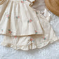 Melario Girls' Summer Fashion Set Children's Flower Print Flying Sleeve Top+Shorts Two Piece Cute Little Girl Refreshing Set