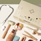 Children playing house simulation, doctors, nurses, stethoscopes, medical kits, syringes, toy sets, wooden boys and girls