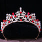 DIEZI Baroque Princess Queen Bridal Crown Purple Crystal Tiara For Women Wedding Vintage Crown Hair Dress Accessories Jewelry
