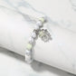 Glow In The Dark Beaded Bracelet For Women Hollow Flower Turtle Lava Stone Beads Elastic Chain Bangle Fashion Luminous Jewelry