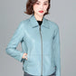 New Women Sheepskin Jacket Spring Autumn 2025 Fashion Casual Long Sleeve Short Zipper Leather Coat Loose Split Leather Outerwear