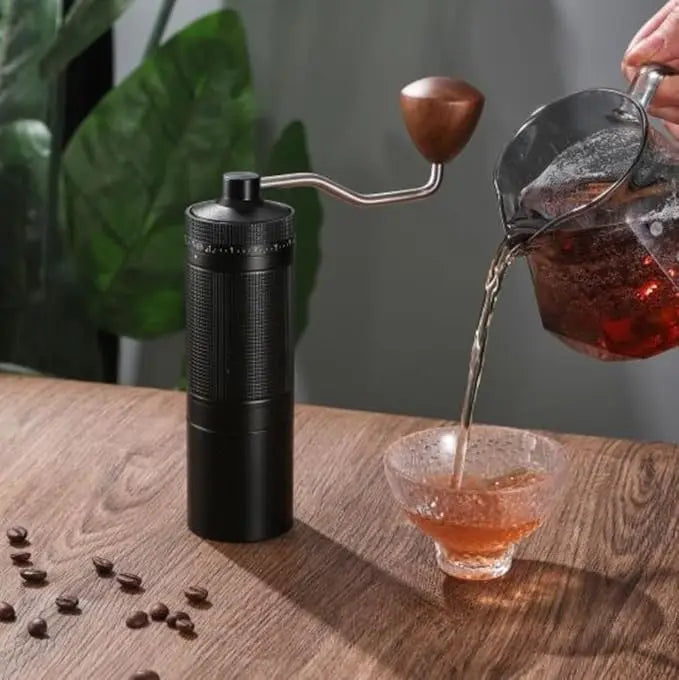 Manual Coffee Grinder External  Adjustable Grinder Stainless Steel Cone Burr Hand Coffee Mill Travel Camping Kitchen Office Use