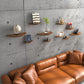 Semicircle Wooden Wall Shelf Background Wall Hanging Projector Display Stand Suspension Home Decoration Storage Organization