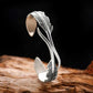 925 Sterling Silver Bracelet Bangle Feather Golden Flower Vintage Punk For Woman Men Fashion Jewelry Gift Dropship Wholesale