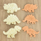 3pcs Dinosaur Shape Cookie Cutters Mold Fondant Biscuit Embossing Mould Handmade DIY Cake Baking Tool Ungle Birthday Party Decor