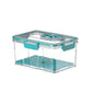 Vacuum Food Storage Container Transparent Fridge Organizer with Drain Net Large Capacity Food Dispenser for Kitchen Storage Box