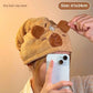 Capybara Dry Hair Cap Coral Fleece Quick Dry Towel Super Absorbent Capybara Head Turban Cute Animal Soft Hair Wraps for Women