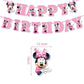 Minnie Mouse Birthday Party Decorate Girls Disposable Tableware Balloon Cups Plates Tablecloth Balloon Baby Shower Party Supply