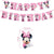 Minnie Mouse Birthday Party Decorate Girls Disposable Tableware Balloon Cups Plates Tablecloth Balloon Baby Shower Party Supply