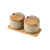 Japanese Style Ceramic Seasoning Jar Bamboo lid Spice jar With Spoon Kitchen Sugar Salt Spices Storage Box Household Container